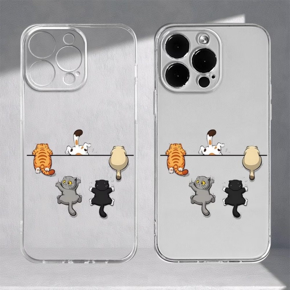 Apple Iphone 15 Pro Max - Five Cute Cat Pattern Phone Case